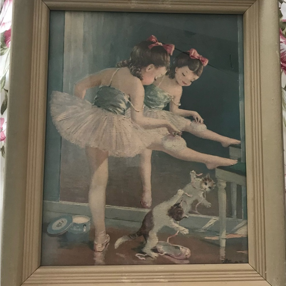 Vintage Three Piece Painted Set- - Signed by Augusto Albo ~ RARE ~ 1957 - Picture 2 of 3
